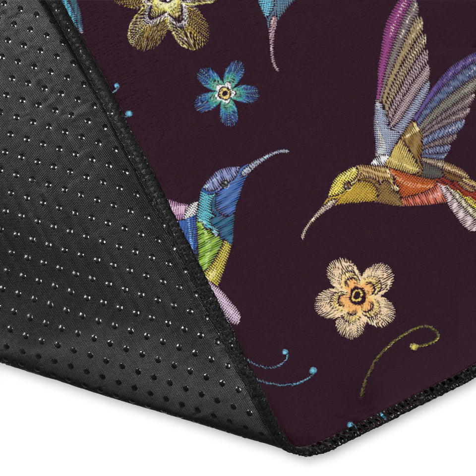 Hummingbird Pattern Print Design 04 Area Rug