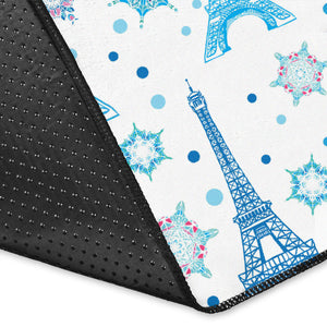 Eiffel Tower Pattern Print Design 01 Area Rug