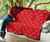 Strawberry Texture Skin Pattern Premium Quilt