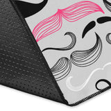 Mustache Beard Pattern Print Design 02 Area Rug