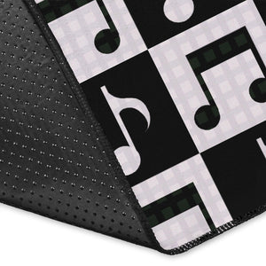 Music Notes Pattern Print Design 01 Area Rug