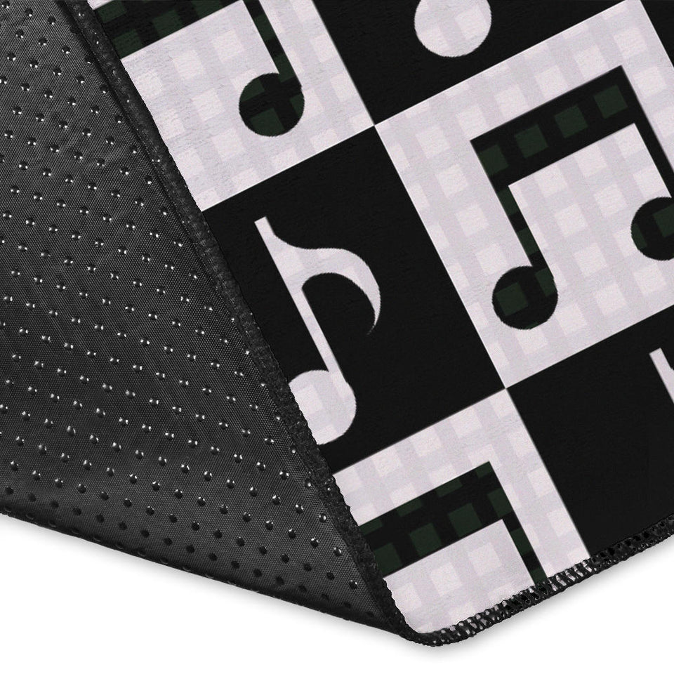 Music Notes Pattern Print Design 01 Area Rug