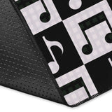 Music Notes Pattern Print Design 01 Area Rug