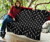 Engine Piston Black Theme Pattern Print Design 03 Premium Quilt