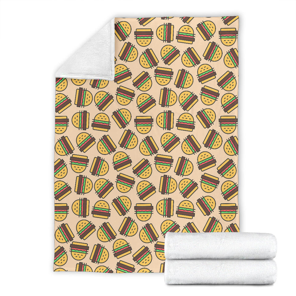 Hamburger Pattern Print Design 01 Premium Blanket
