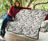 Pigeon Pattern Print Design 04 Premium Quilt