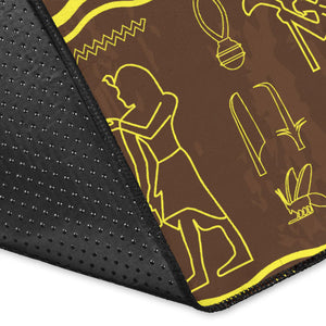 Egypt Hieroglyphics Pattern Print Design 03 Area Rug