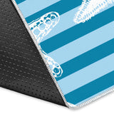 Starfish Blue Blackground Area Rug