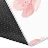 Pink Sakura Cherry Blossom Pattern Area Rug