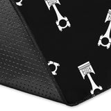 Engine Piston Black Theme Pattern Print Design 03 Area Rug