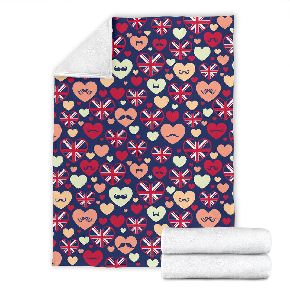 British Pattern Print Design 02 Premium Blanket