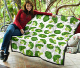 Cute Broccoli Pattern Premium Quilt