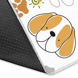 Cute Beagle Dog Pattern Background Area Rug