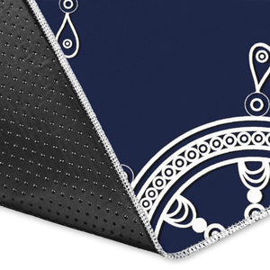 Nautical Steering Wheel Design Pattern Area Rug