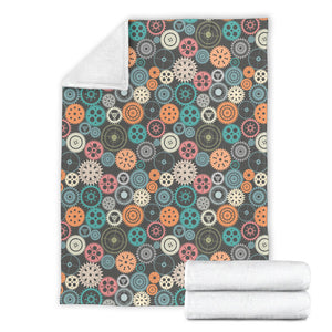 Gear Pattern Print Design 05 Premium Blanket