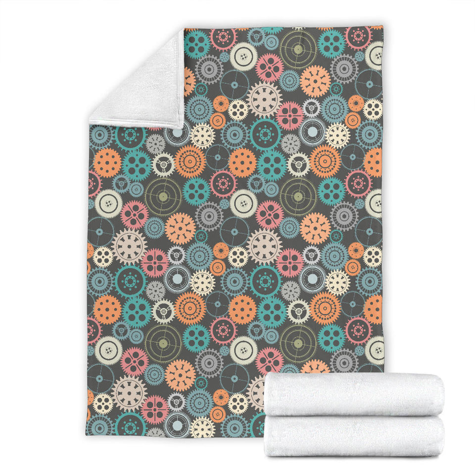 Gear Pattern Print Design 05 Premium Blanket