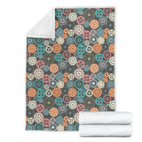 Gear Pattern Print Design 05 Premium Blanket