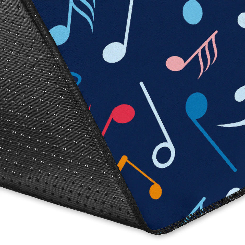 Music Notes Pattern Print Design 03 Area Rug