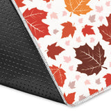 Colorful Maple Leaf Pattern Area Rug