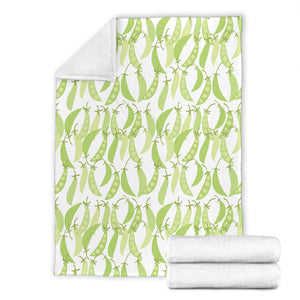 Green Peas Pattern Print Design 03 Premium Blanket