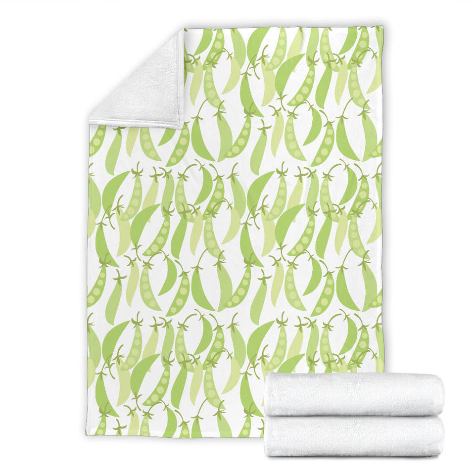 Green Peas Pattern Print Design 03 Premium Blanket