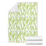 Green Peas Pattern Print Design 03 Premium Blanket