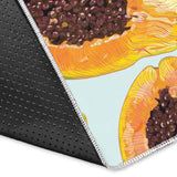 Watercolor Papaya Pattern Area Rug