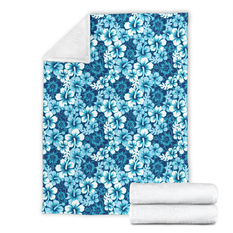 Hibiscus Pattern Print Design 03 Premium Blanket