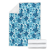 Hibiscus Pattern Print Design 03 Premium Blanket