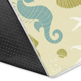 Seahorse Shell Starfish Pattern Background Area Rug