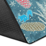 Squirrel Pattern Print Design 01 Area Rug