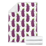 Eggplant Pattern Print Design 01 Premium Blanket