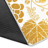 Gold Grape Pattern Area Rug