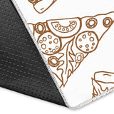 Hand Drawn Pizza Pattern Area Rug