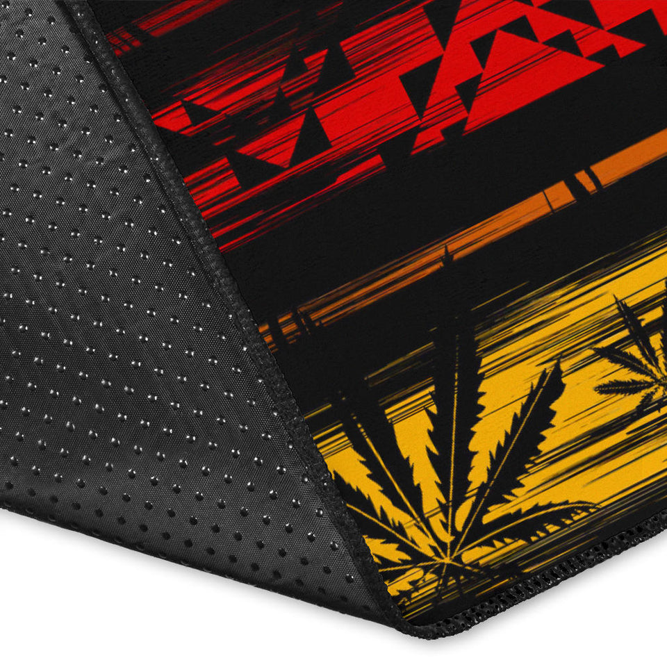 Canabis Marijuana Weed Pattern Print Design 04 Area Rug