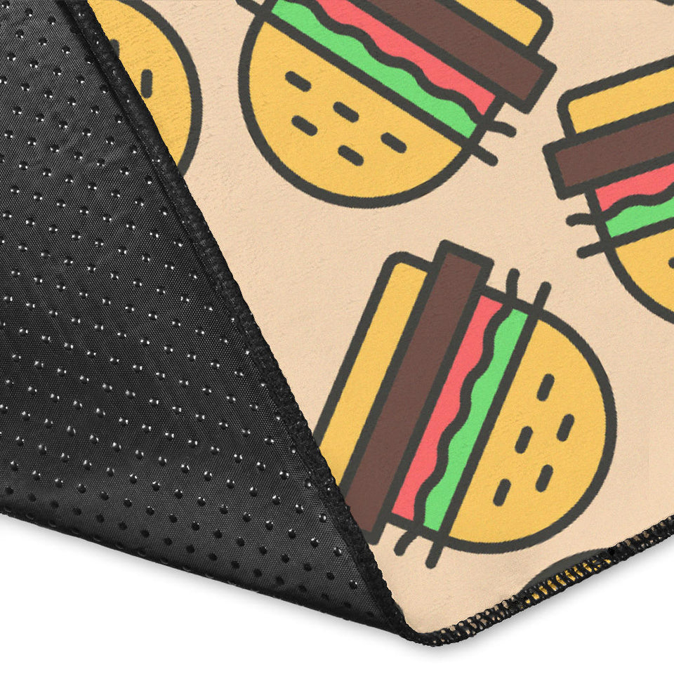 Hamburger Pattern Print Design 01 Area Rug