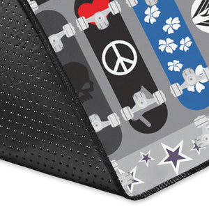 Skate Board Pattern Print Design 04 Area Rug