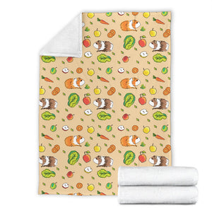 Guinea Pig Pattern Print Design 05 Premium Blanket