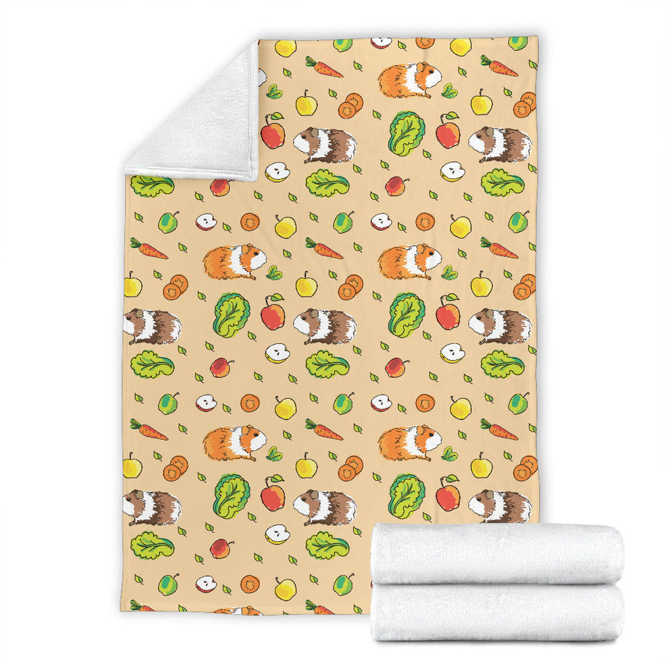 Guinea Pig Pattern Print Design 05 Premium Blanket