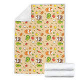 Guinea Pig Pattern Print Design 05 Premium Blanket