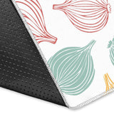 Colorful Onions White Background Area Rug