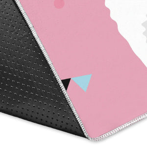 Llama Alpaca Pink Background Area Rug