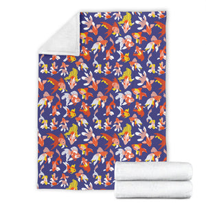 Goldfish Pattern Print Design 04 Premium Blanket