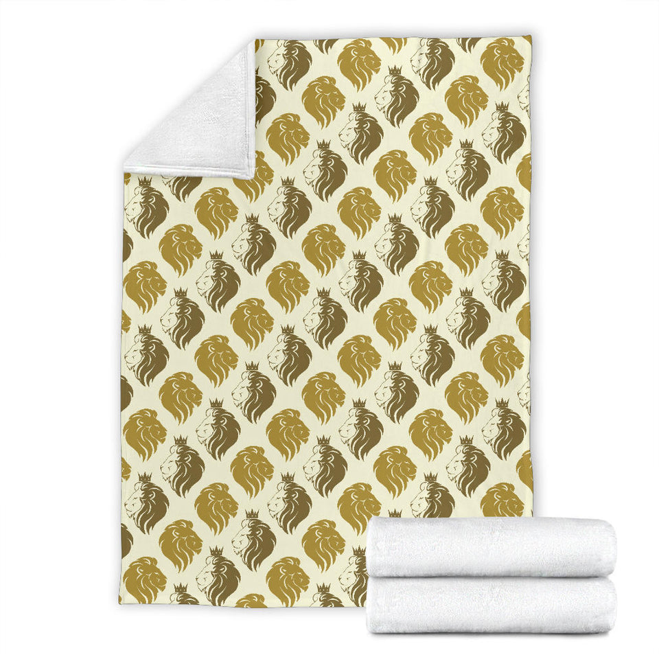 Lion Pattern Print Design 02 Premium Blanket