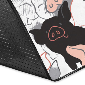 Pig Pattern Print Design 05 Area Rug