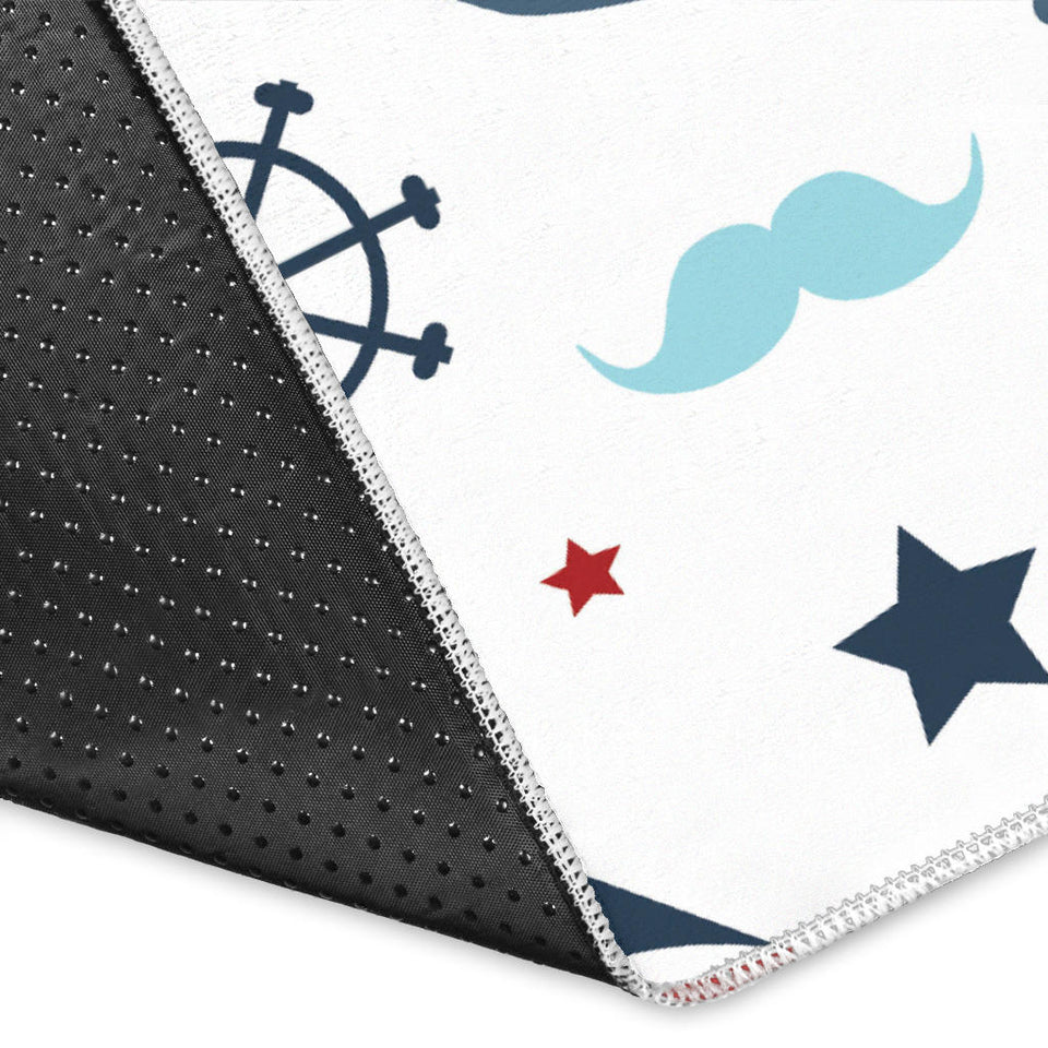 Cute Color Paper Sailboat Pattern Area Rug