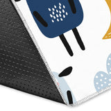 Cute Sleeping Sheep Moon Cloud Pattern Area Rug