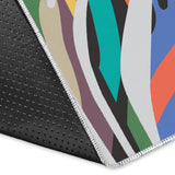 Colorful Zebra Skin Pattern Area Rug