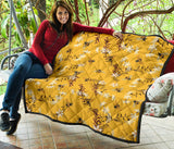 Bee Flower Pattern Premium Quilt