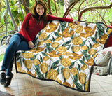 Yellow Tulips Pattern Premium Quilt